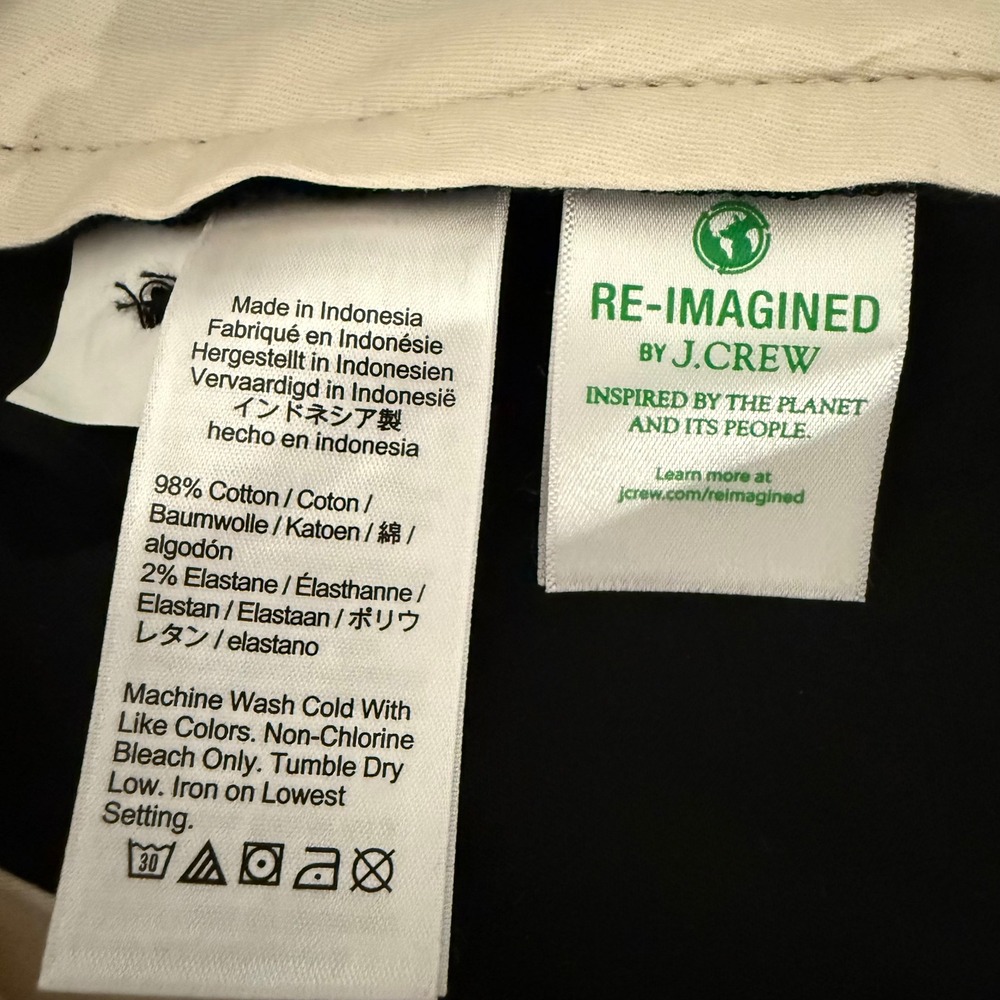 J Crew Portsider Short Mens 33 Black 7" Inseam Stretch Chino CH148 - Picture 7 of 9